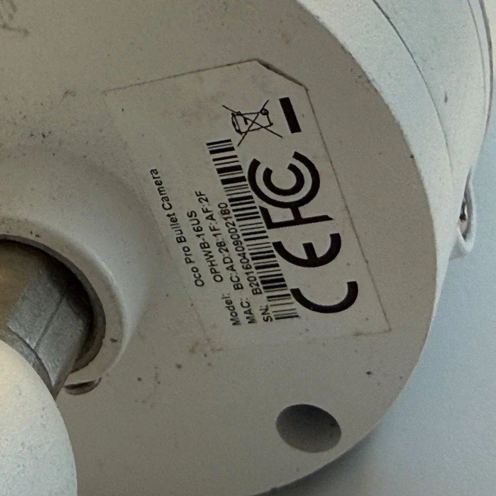 Oco Pro Bullet Camera OPHWB-16US White Outdoor Security PoE‎ Night Vision HD
